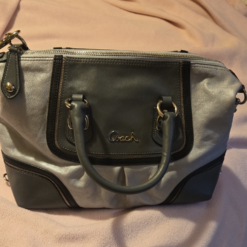 Coach Two Tone Gray Satchel